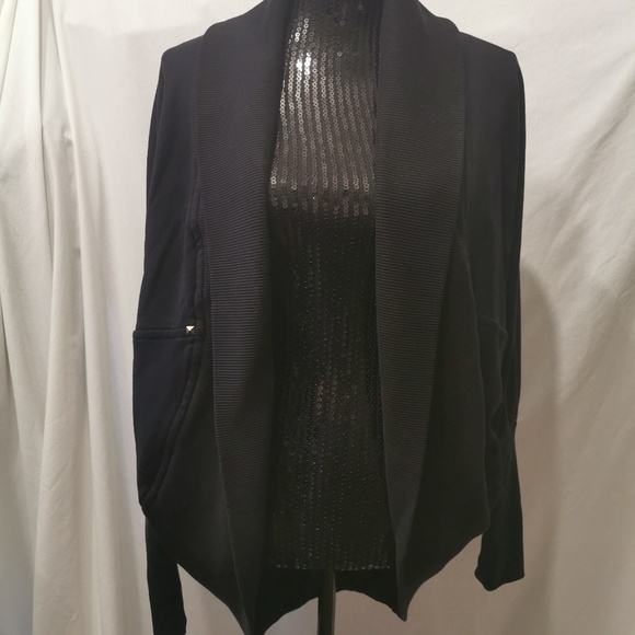 Wilfred Black Open Cocoon Cardigan Size Medium